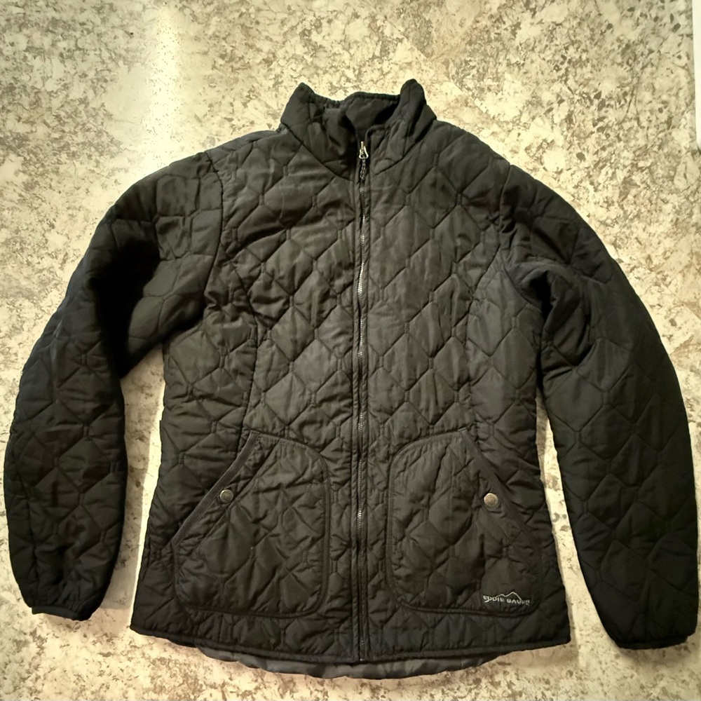 Eddie Bauer Black Quilted Jacket